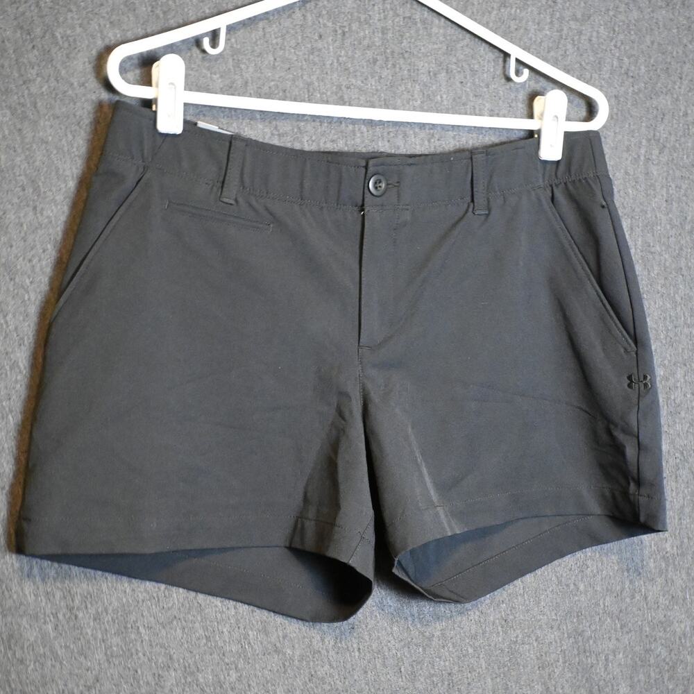 NEW Under Armour Women's 12 4" Performance Shorts Black Activewear Athletic NWT